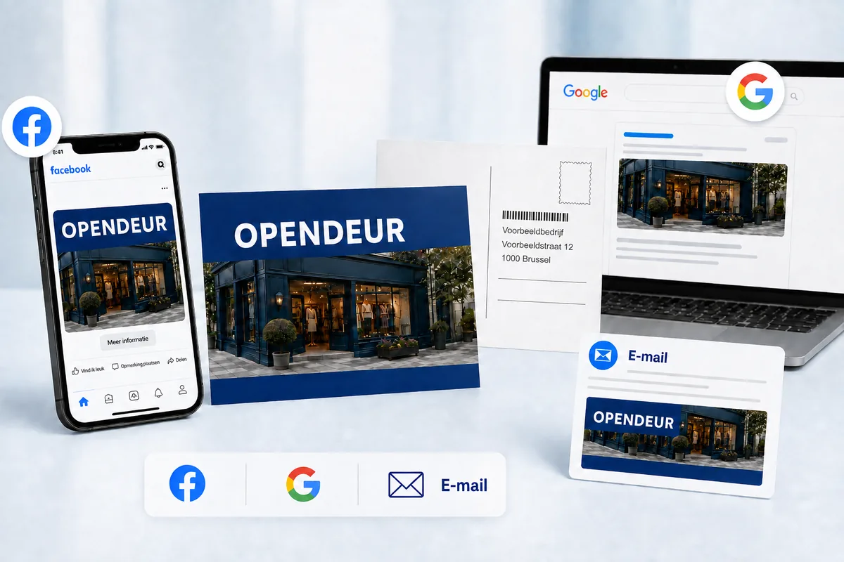 Complete reclamecampagne met online advertenties, e-mail en drukwerk per post