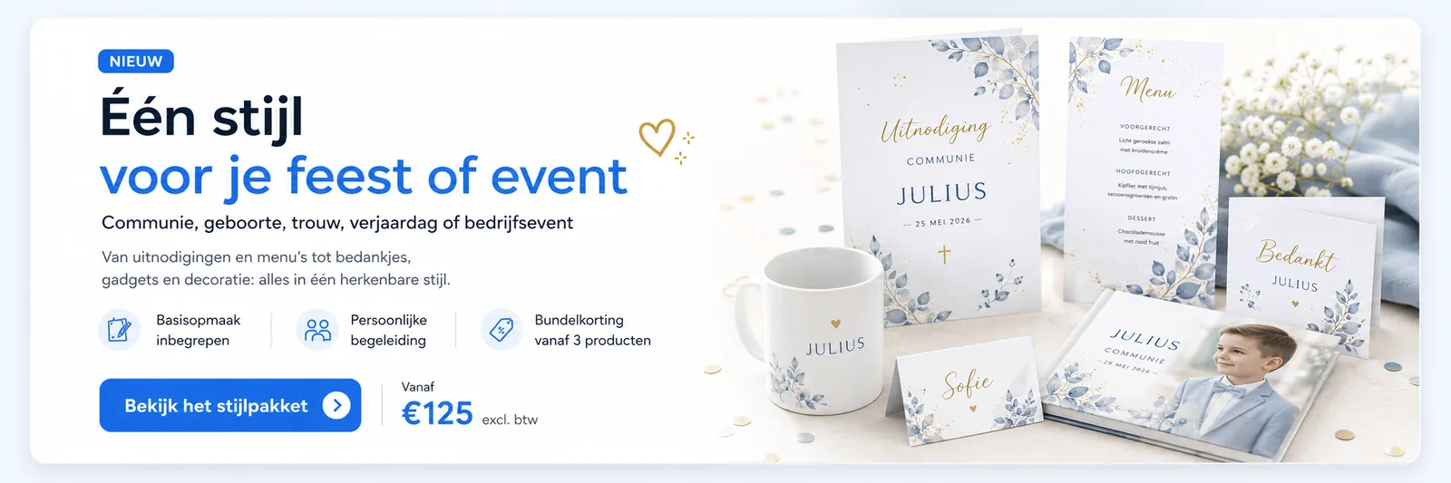 Eén stijl voor je feest of event