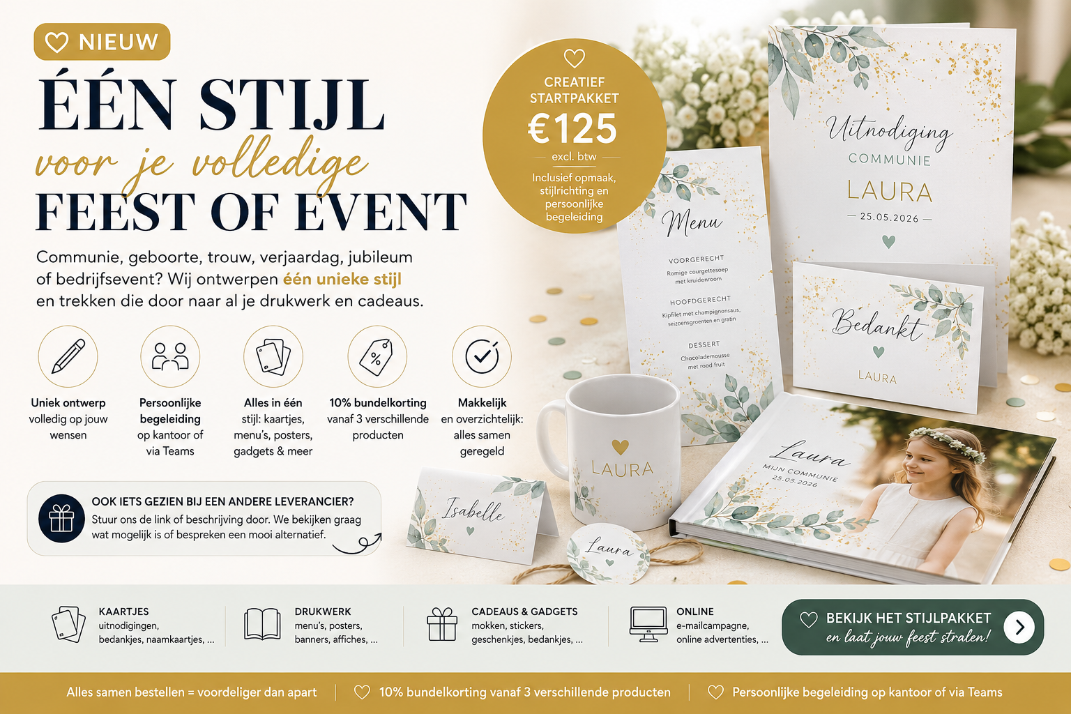 Eén stijl voor je volledige feest of event