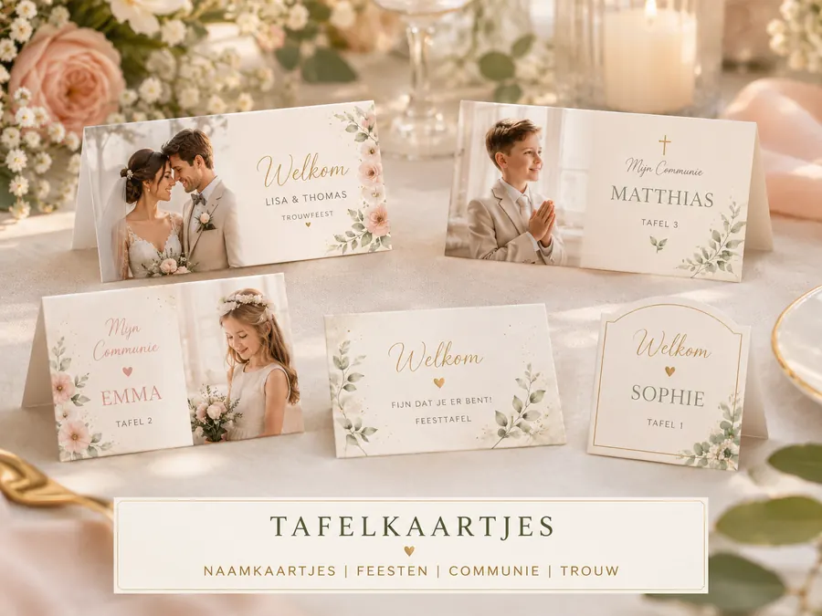 Tafelkaartjes en naamkaartjes