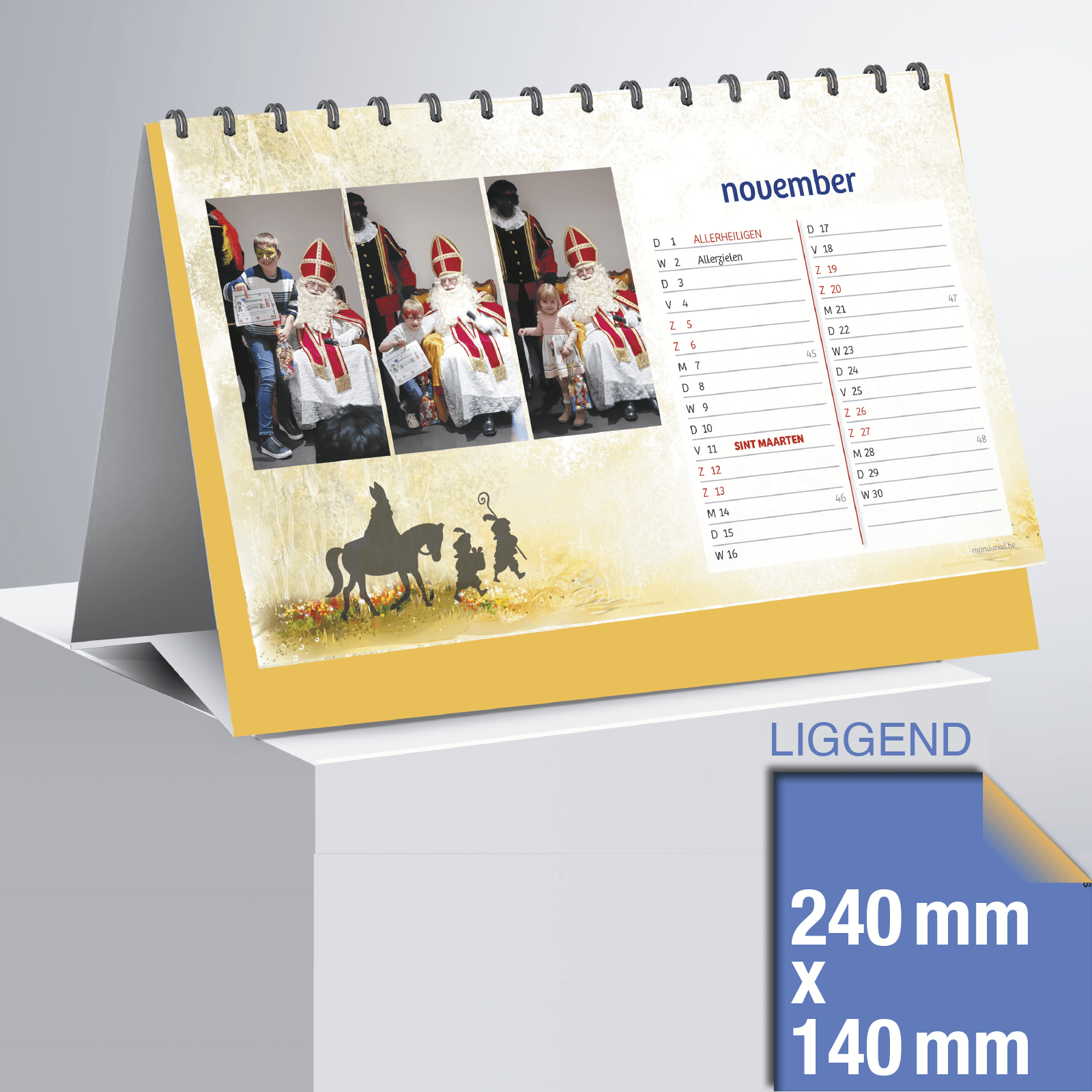 bureaukalender met foto's